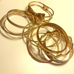 Full set of gold bangles